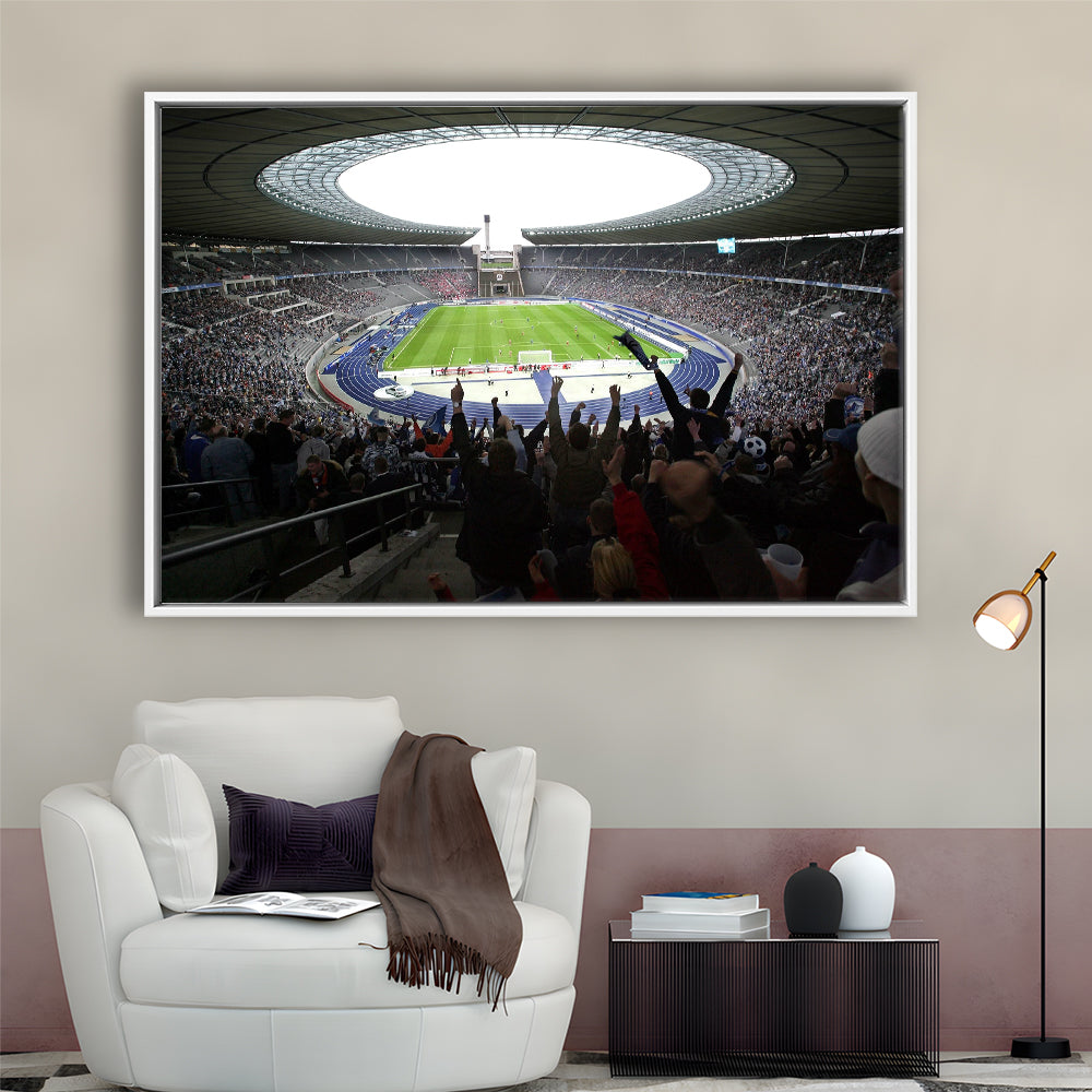 Olympia Stadion Berlin, Stadium Canvas, Sport Art, Framed Canvas Print Wall Art, Floating Frame