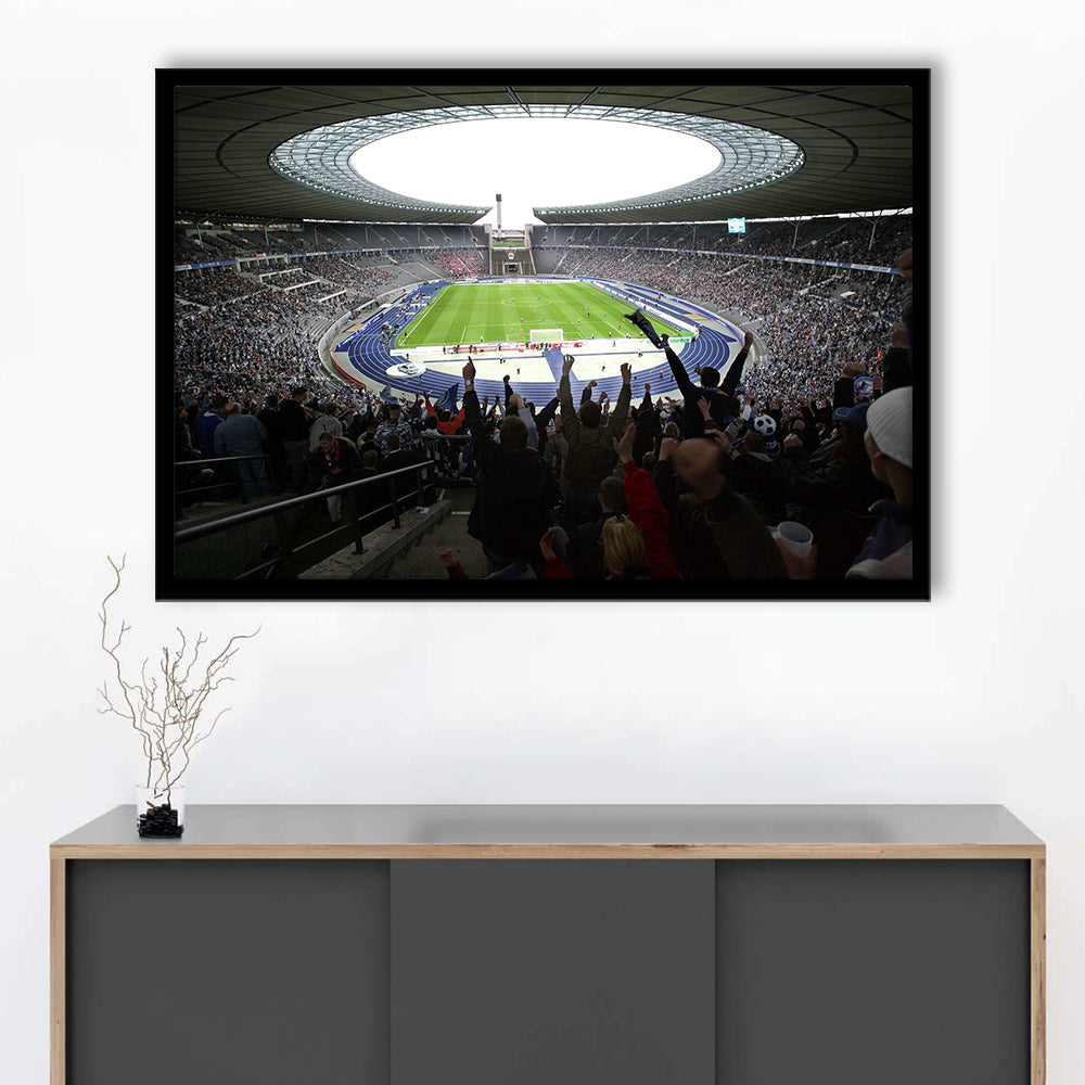 Olympia Stadion Berlin, Stadium Canvas, Sport Art, Gift for him, Framed Art Print Wall Decor, Picture Framed
