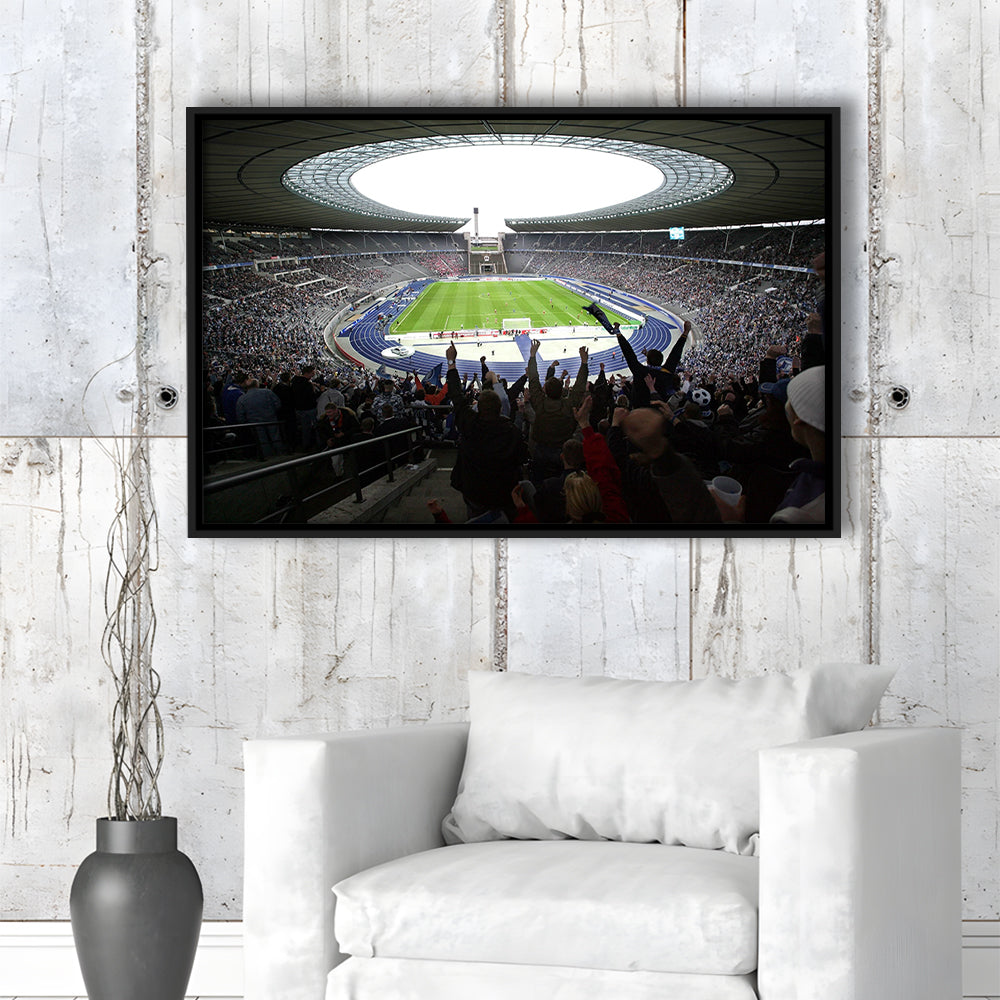Olympia Stadion Berlin, Stadium Canvas, Sport Art, Framed Canvas Print Wall Art, Floating Frame