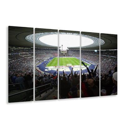 Olympia Stadion Berlin, Stadium Canvas, Sport Art, 5 Panel B, Extra Large Canvas, Canvas Print Wall Art