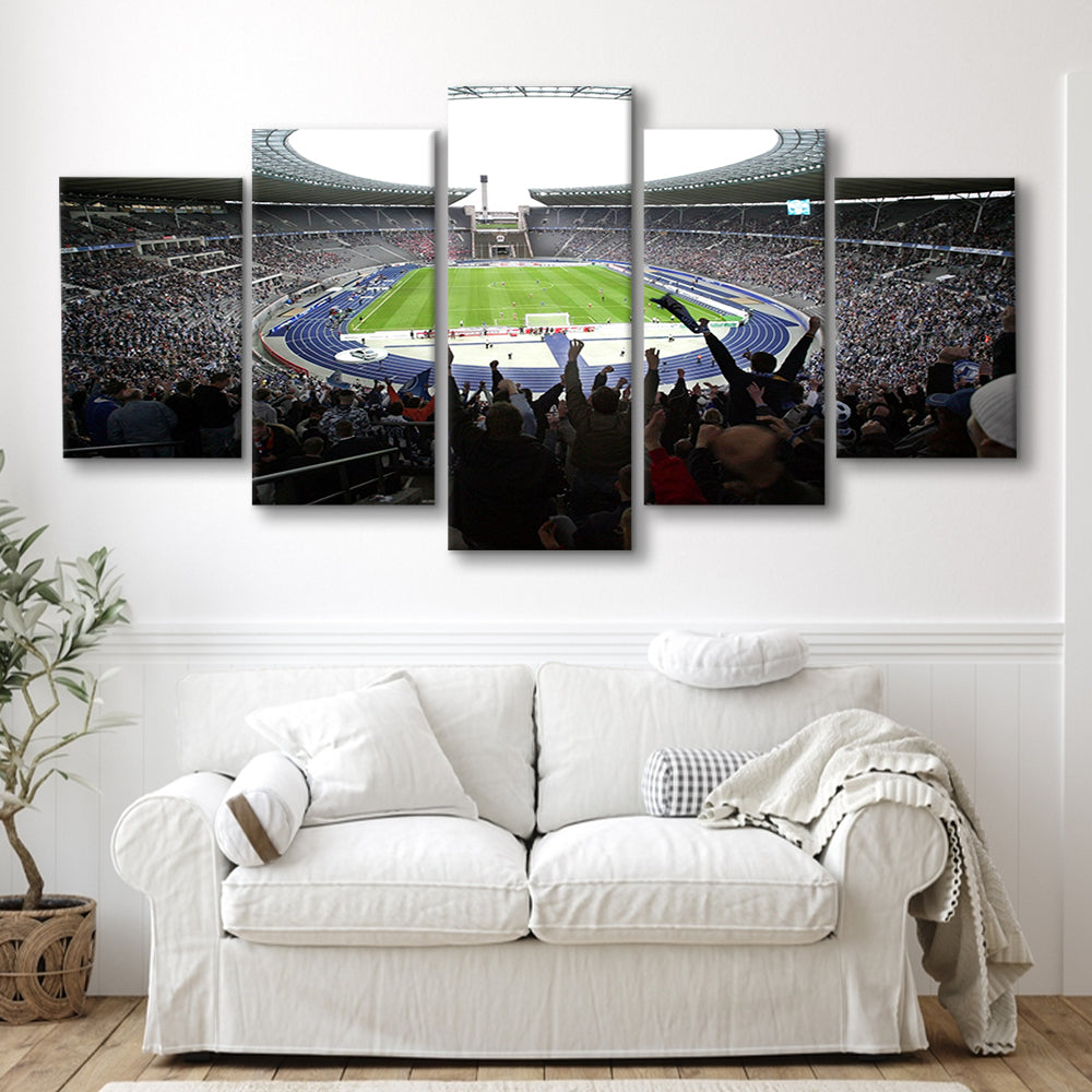 Olympia Stadion Berlin, Stadium Canvas, Sport Art, Gift for him, 5 Panel, Large Canvas, Canvas Print Wall Art