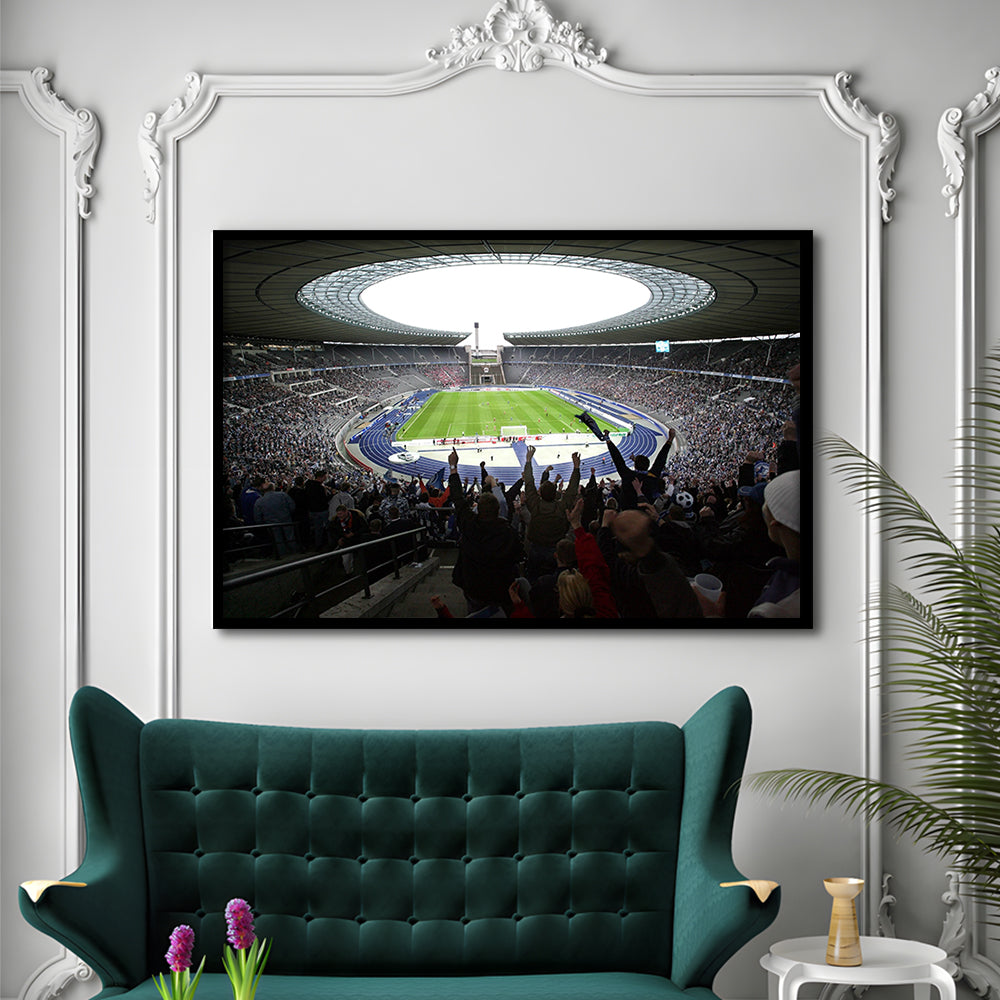 Olympia Stadion Berlin, Stadium Canvas, Sport Art, Gift for him, Framed Art Print Wall Decor, Picture Framed