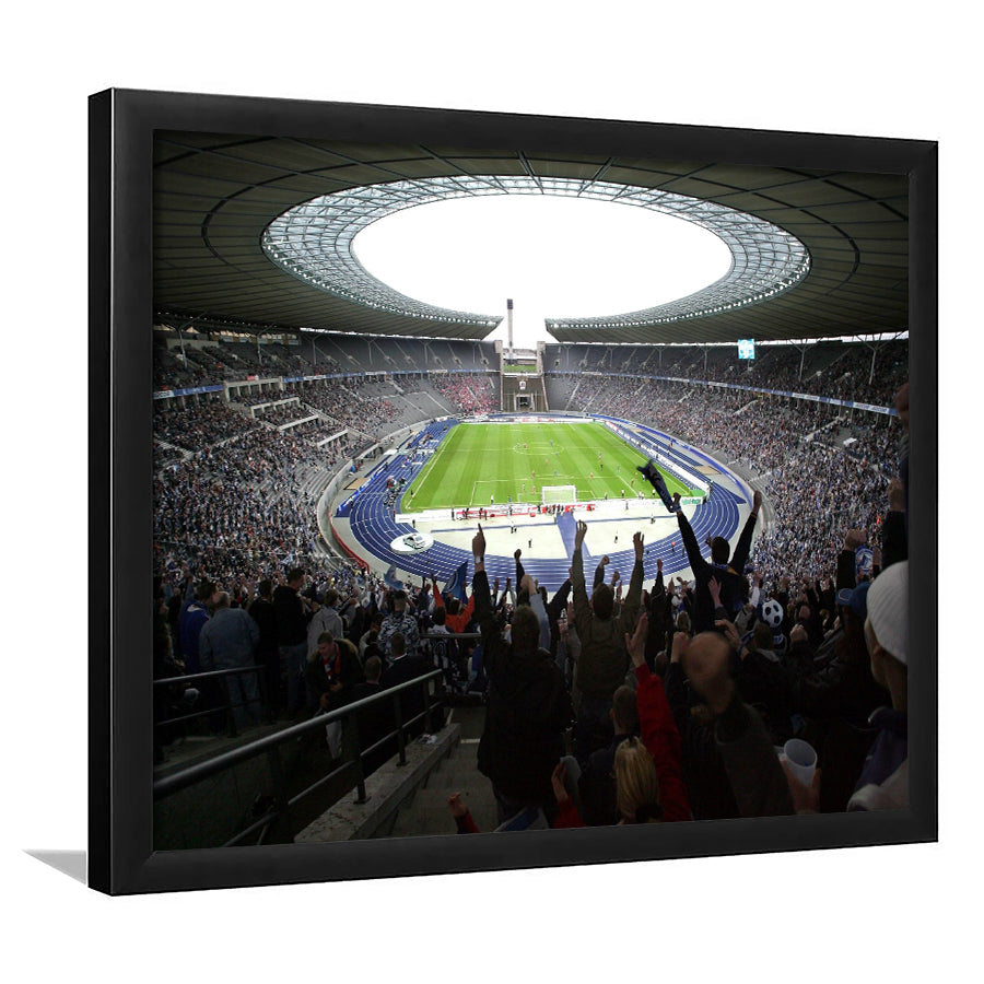 Olympia Stadion Berlin, Stadium Canvas, Sport Art, Gift for him, Framed Art Print Wall Decor, Picture Framed