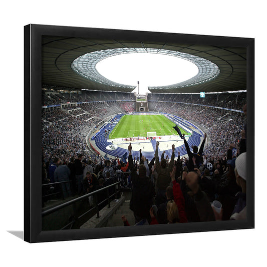 Olympia Stadion Berlin, Stadium Canvas, Sport Art, Gift for him, Framed Art Print Wall Decor, Picture Framed