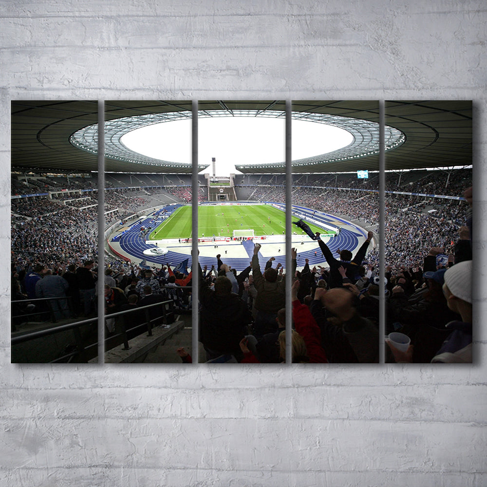 Olympia Stadion Berlin, Stadium Canvas, Sport Art, 5 Panel B, Extra Large Canvas, Canvas Print Wall Art