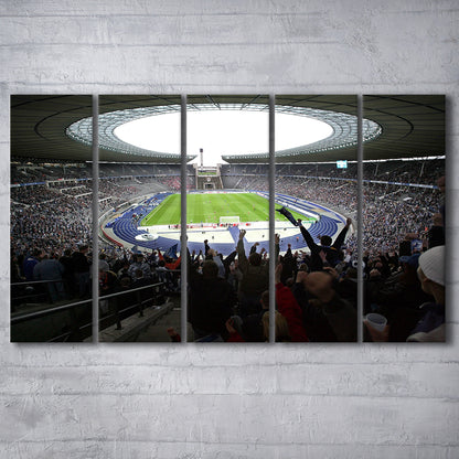 Olympia Stadion Berlin, Stadium Canvas, Sport Art, 5 Panel B, Extra Large Canvas, Canvas Print Wall Art
