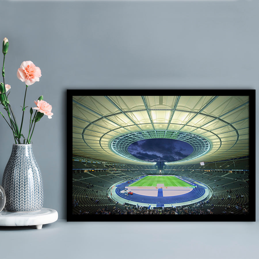 Olympiastadion Stadium in Berlin, Stadium Canvas, Sport Art, Fan Gifts, Framed Art Print Wall Decor, Picture Framed