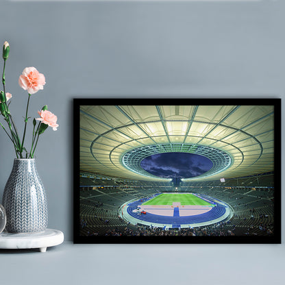 Olympiastadion Stadium in Berlin, Stadium Canvas, Sport Art, Fan Gifts, Framed Art Print Wall Decor, Picture Framed