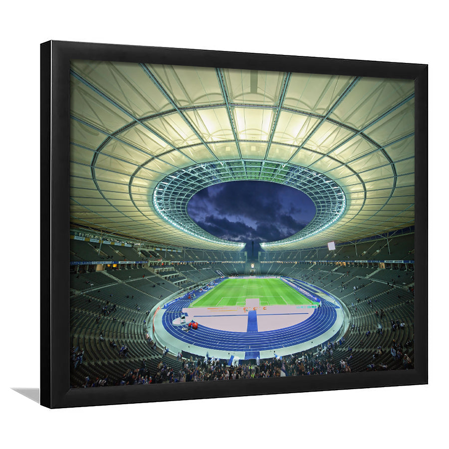 Olympiastadion Stadium in Berlin, Stadium Canvas, Sport Art, Fan Gifts, Framed Art Print Wall Decor, Picture Framed