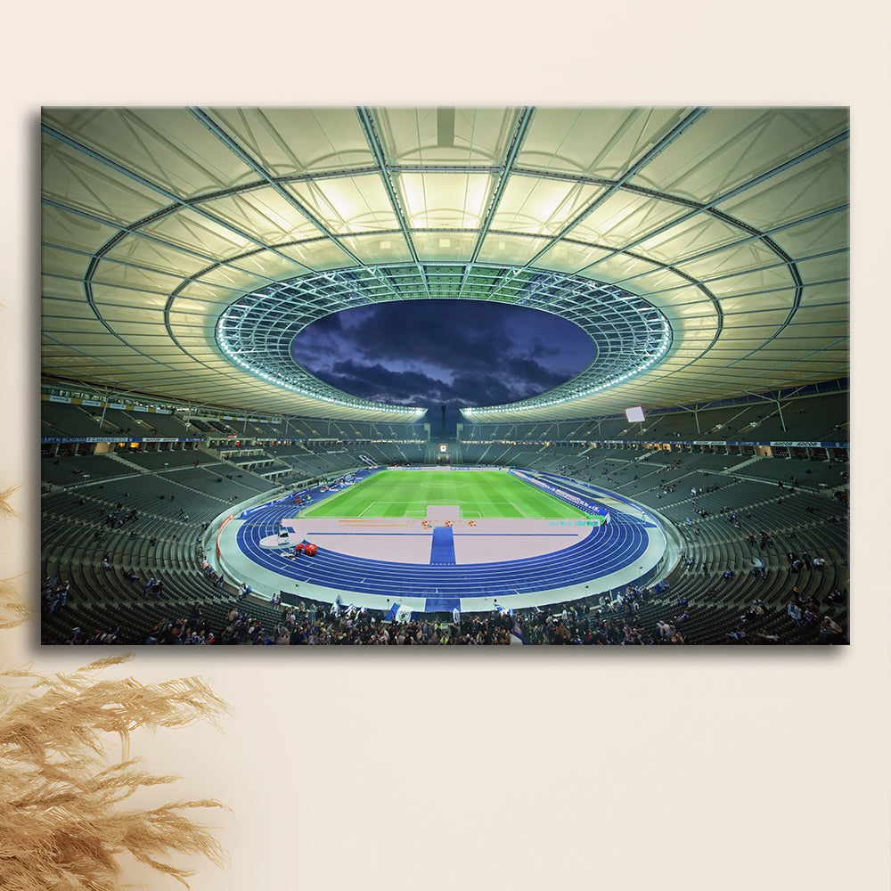 Olympiastadion Stadium in Berlin, Stadium Canvas, Sport Art, Fan Gifts, Man Cave Decor, Art Print, Canvas Print Wall Art