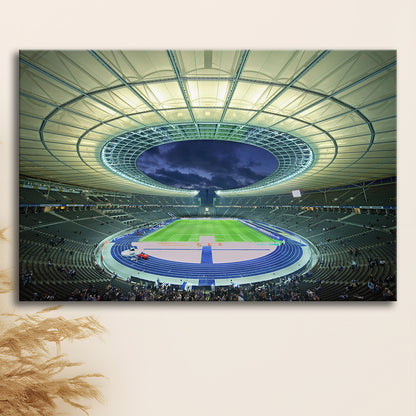 Olympiastadion Stadium in Berlin, Stadium Canvas, Sport Art, Fan Gifts, Man Cave Decor, Art Print, Canvas Print Wall Art