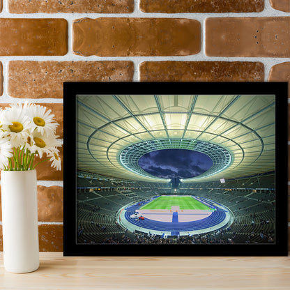 Olympiastadion Stadium in Berlin, Stadium Canvas, Sport Art, Fan Gifts, Framed Art Print Wall Decor, Picture Framed
