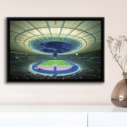Olympiastadion Stadium in Berlin, Stadium Canvas, Sport Art, Fan Gifts, Framed Canvas Print Wall Art, Floating Frame
