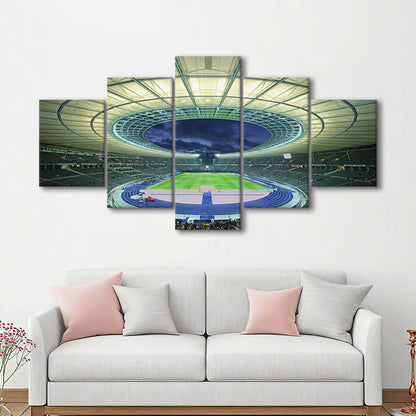 Olympiastadion Stadium in Berlin, Stadium Canvas, Sport Art, Fan Gifts, 5 Panel, Large Canvas, Canvas Print Wall Art