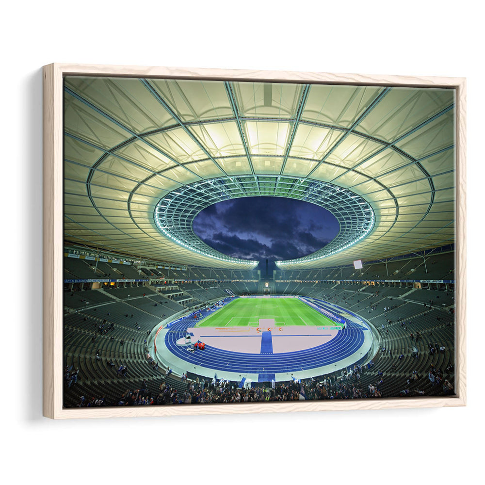 Olympiastadion Stadium in Berlin, Stadium Canvas, Sport Art, Fan Gifts, Framed Canvas Print Wall Art, Floating Frame