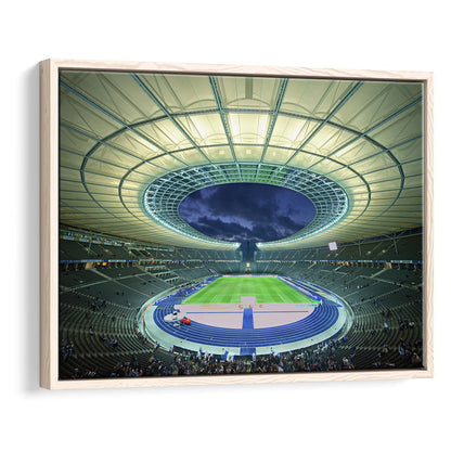 Olympiastadion Stadium in Berlin, Stadium Canvas, Sport Art, Fan Gifts, Framed Canvas Print Wall Art, Floating Frame