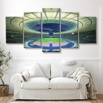 Olympiastadion Stadium in Berlin, Stadium Canvas, Sport Art, Fan Gifts, 5 Panel, Large Canvas, Canvas Print Wall Art