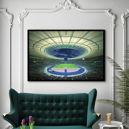Olympiastadion Stadium in Berlin, Stadium Canvas, Sport Art, Fan Gifts, Framed Art Print Wall Decor, Picture Framed