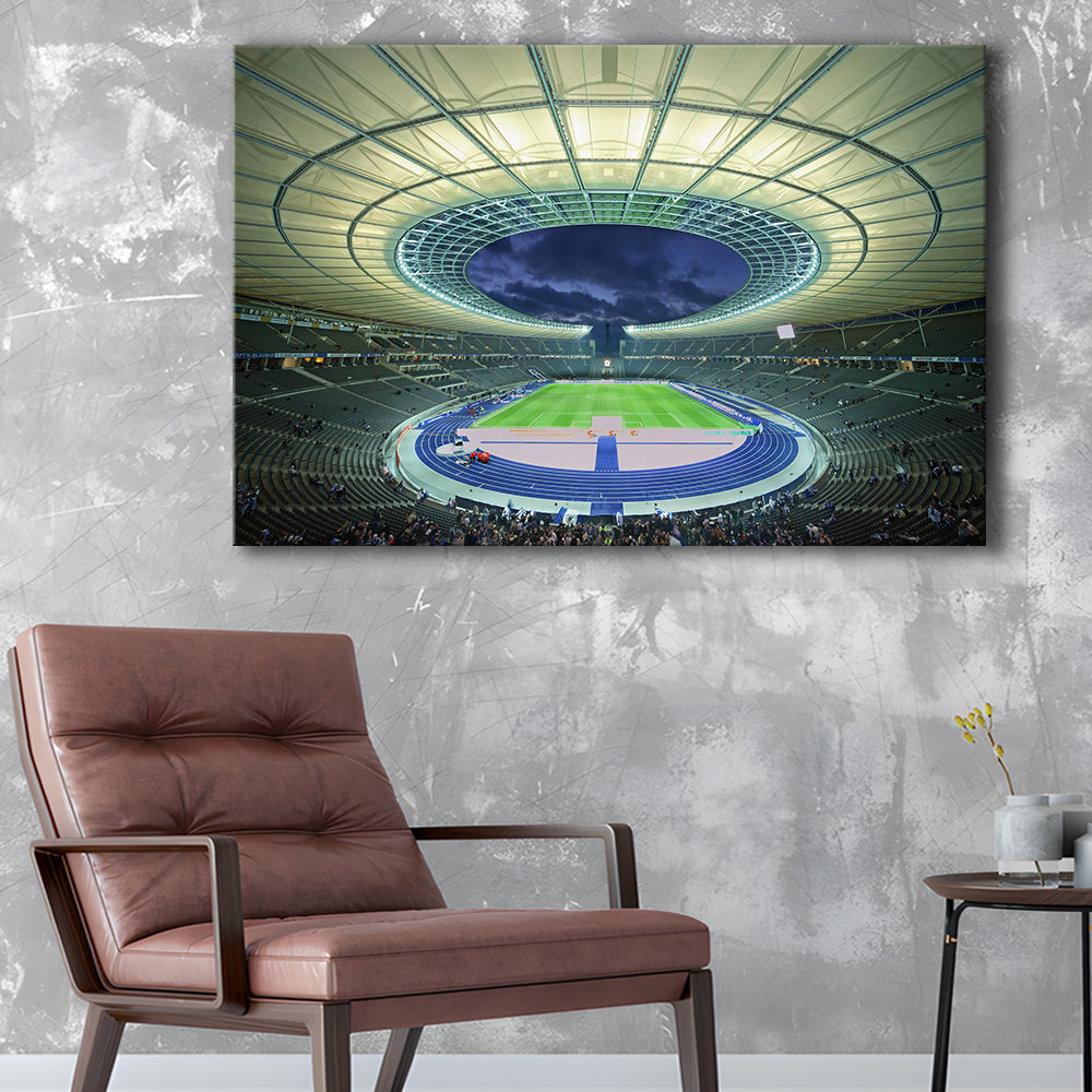 Olympiastadion Stadium in Berlin, Stadium Canvas, Sport Art, Fan Gifts, Man Cave Decor, Art Print, Canvas Print Wall Art