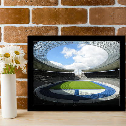 Olympiastadion Stadium in Berlin, Stadium Canvas, Sport Art, Gift for him, Framed Art Print Wall Decor, Picture Framed