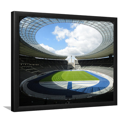 Olympiastadion Stadium in Berlin, Stadium Canvas, Sport Art, Gift for him, Framed Art Print Wall Decor, Picture Framed