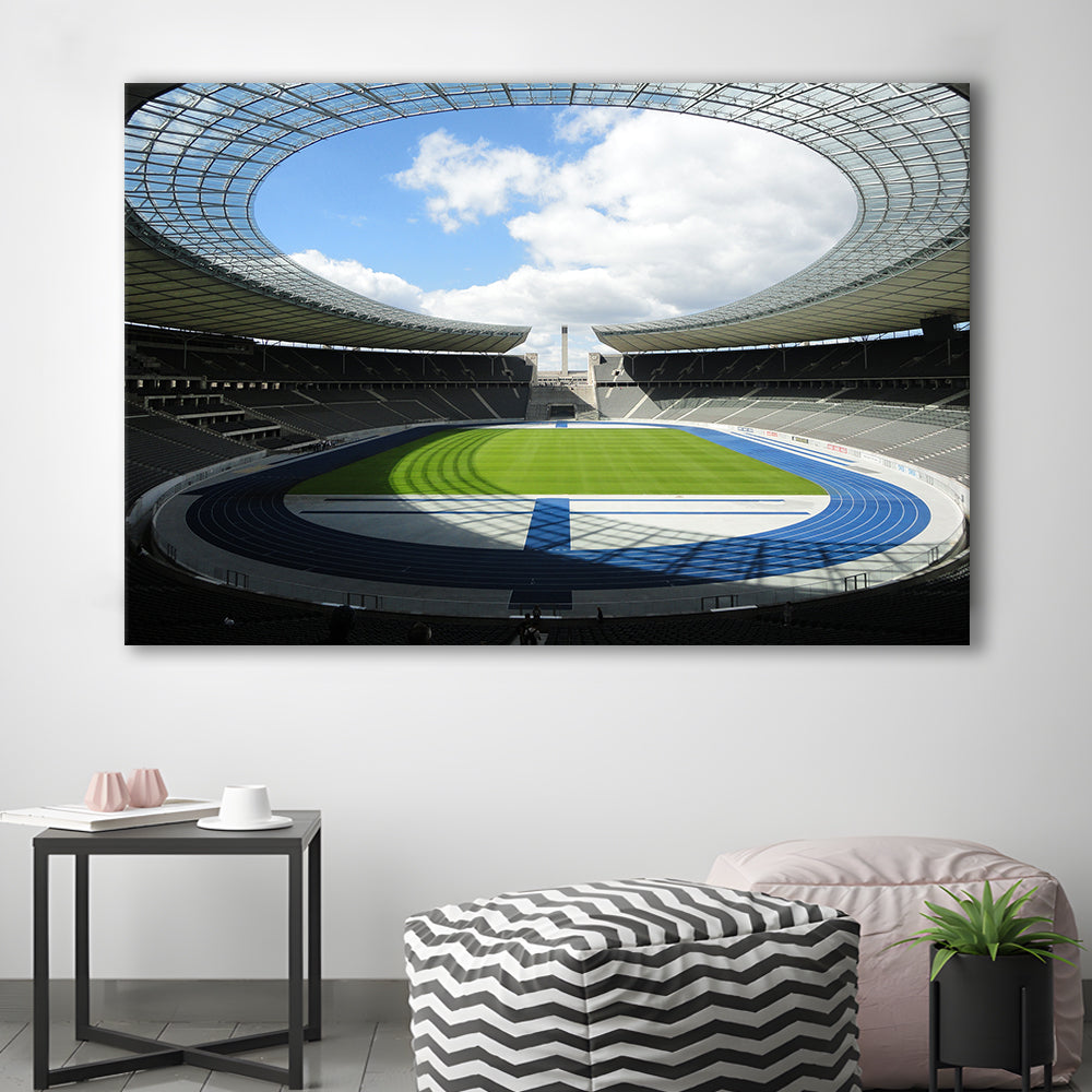 Olympiastadion Stadium in Berlin, Stadium Canvas, Sport Art, Gift for him, Man Cave Decor, Art Print, Canvas Print Wall Art