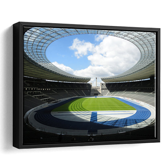 Olympiastadion Stadium in Berlin, Stadium Canvas, Sport Art, Framed Canvas Print Wall Art, Floating Frame