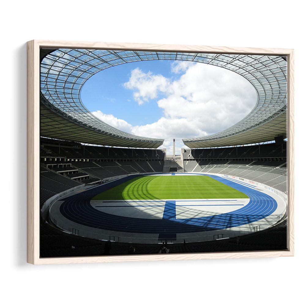 Olympiastadion Stadium in Berlin, Stadium Canvas, Sport Art, Framed Canvas Print Wall Art, Floating Frame