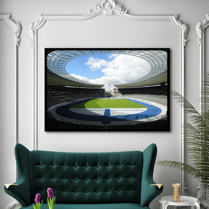 Olympiastadion Stadium in Berlin, Stadium Canvas, Sport Art, Gift for him, Framed Art Print Wall Decor, Picture Framed