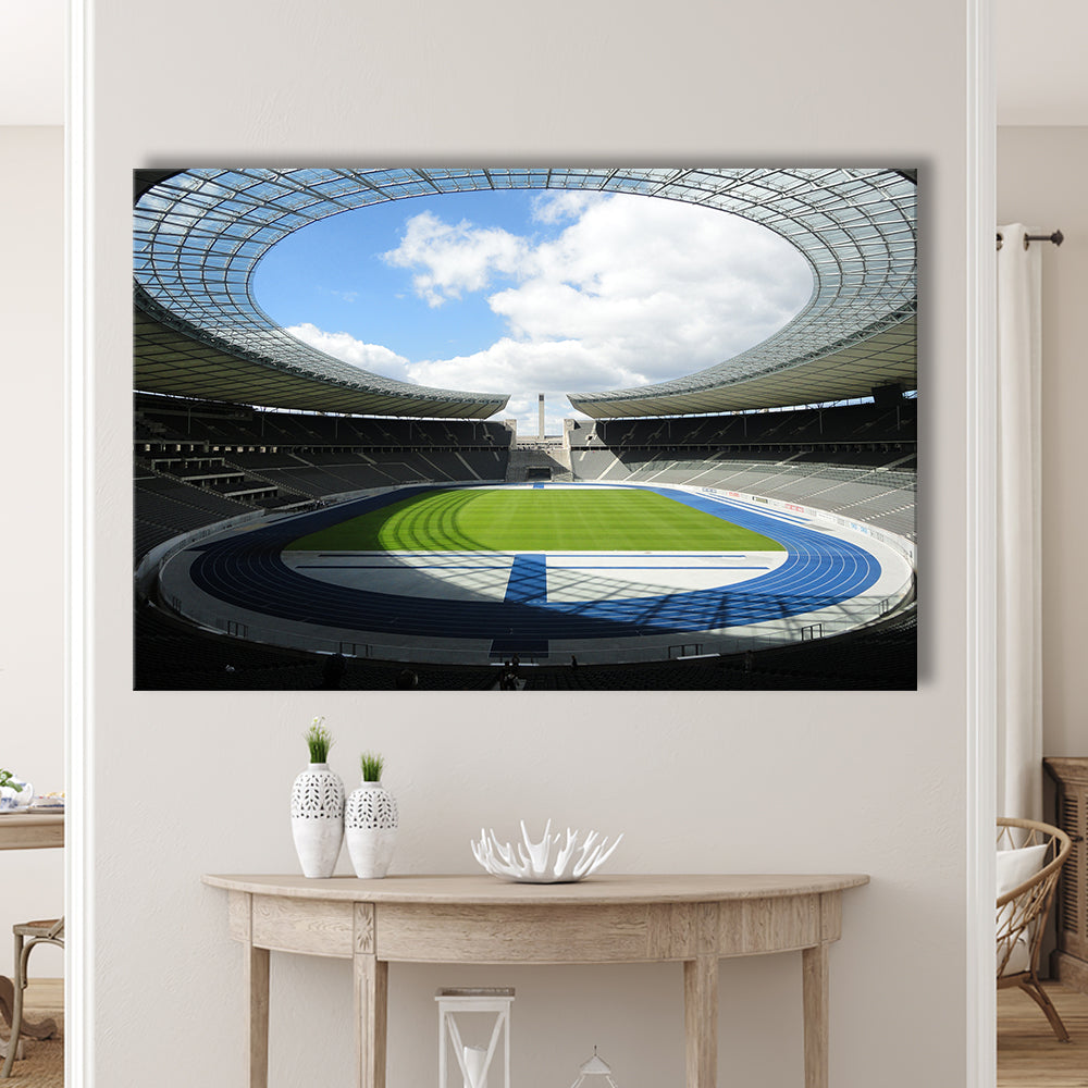Olympiastadion Stadium in Berlin, Stadium Canvas, Sport Art, Gift for him, Man Cave Decor, Art Print, Canvas Print Wall Art