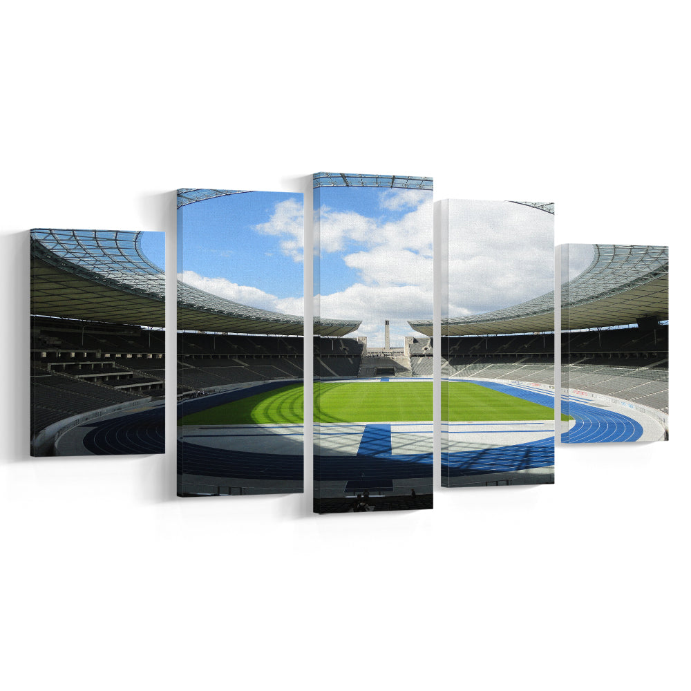 Olympiastadion Stadium in Berlin, Stadium Canvas, Sport Art, Gift for him, 5 Panel, Large Canvas, Canvas Print Wall Art