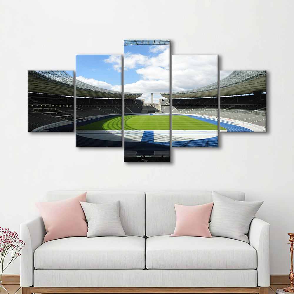 Olympiastadion Stadium in Berlin, Stadium Canvas, Sport Art, Gift for him, 5 Panel, Large Canvas, Canvas Print Wall Art