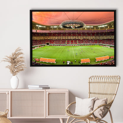 Omnilife Stadium, Stadium Canvas, Sport Art, Framed Canvas Print Wall Art, Floating Frame