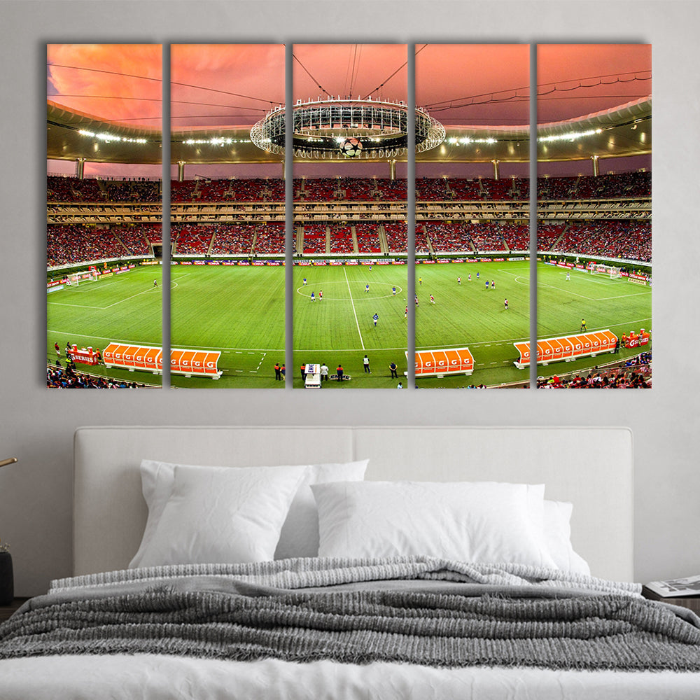 Omnilife Stadium, Stadium Canvas, Sport Art, 5 Panel B, Extra Large Canvas, Canvas Print Wall Art