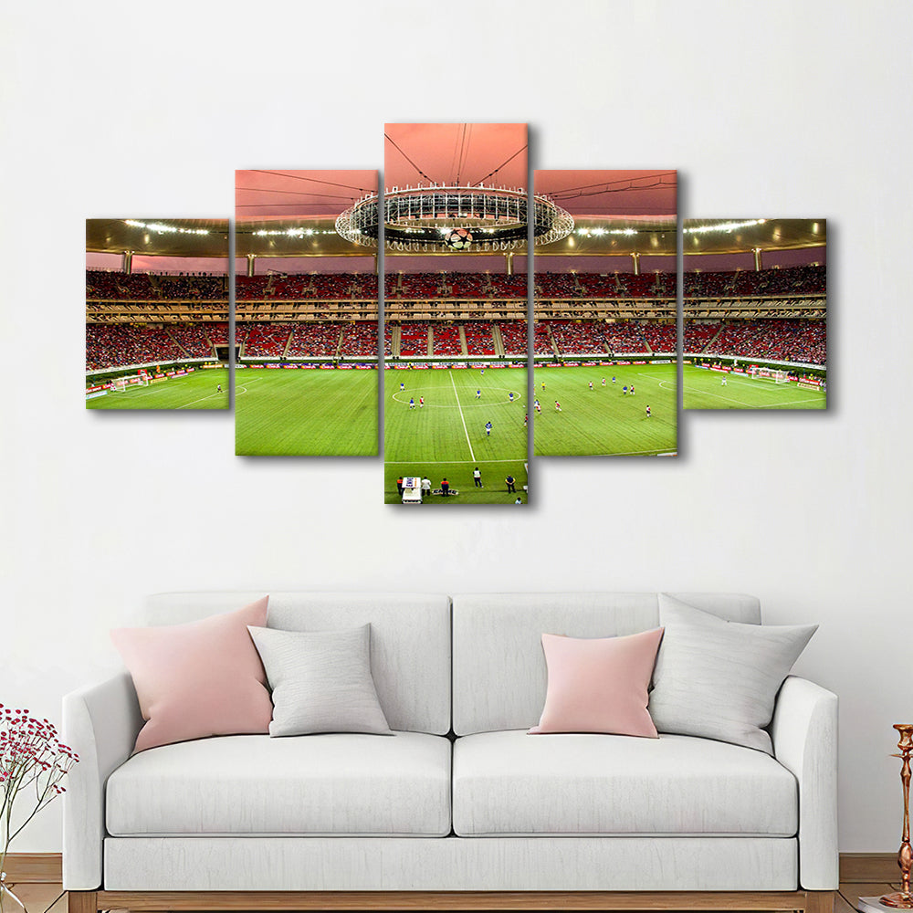 Omnilife Stadium, Stadium Canvas, Sport Art, Gift for him, 5 Panel, Large Canvas, Canvas Print Wall Art