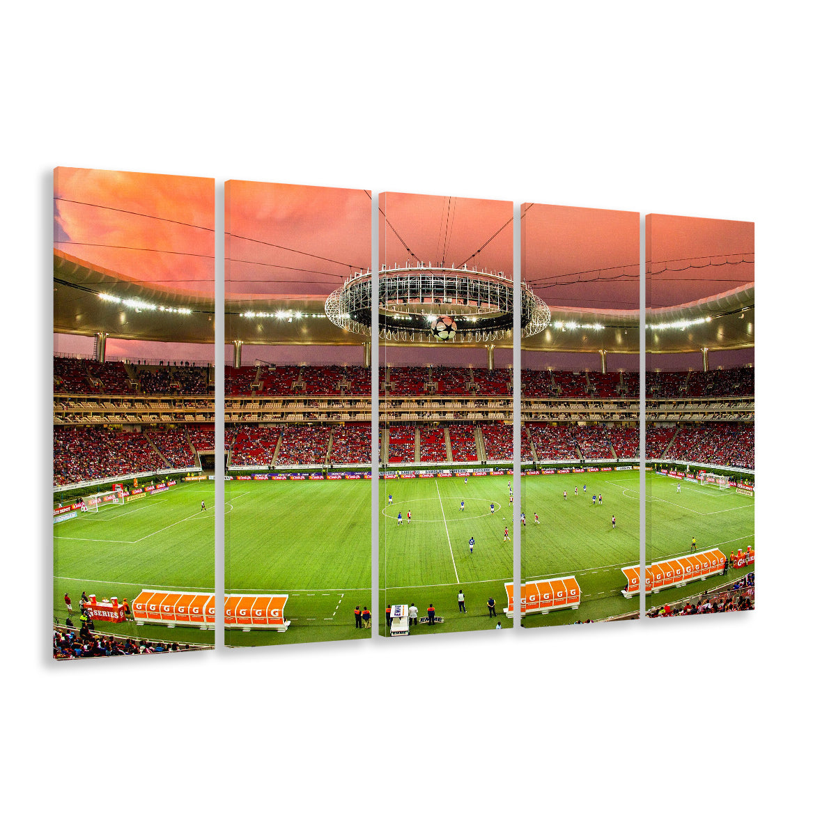 Omnilife Stadium, Stadium Canvas, Sport Art, 5 Panel B, Extra Large Canvas, Canvas Print Wall Art