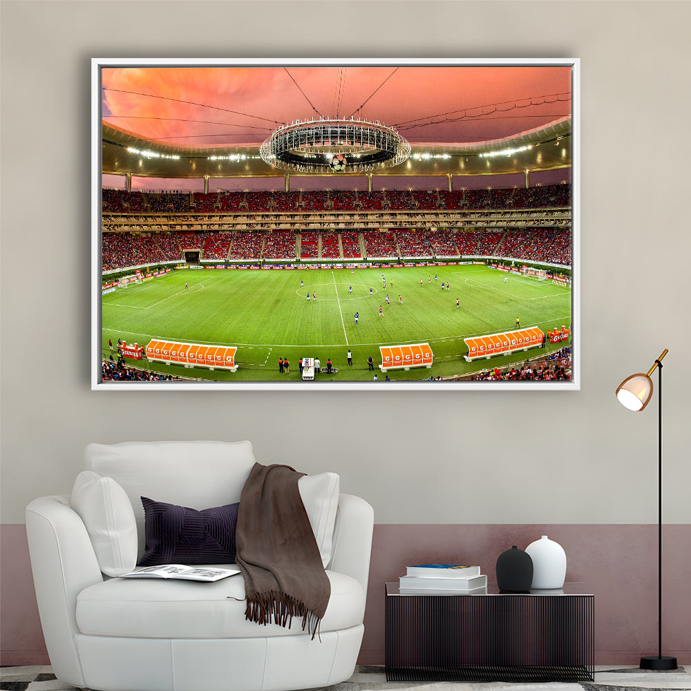 Omnilife Stadium, Stadium Canvas, Sport Art, Framed Canvas Print Wall Art, Floating Frame