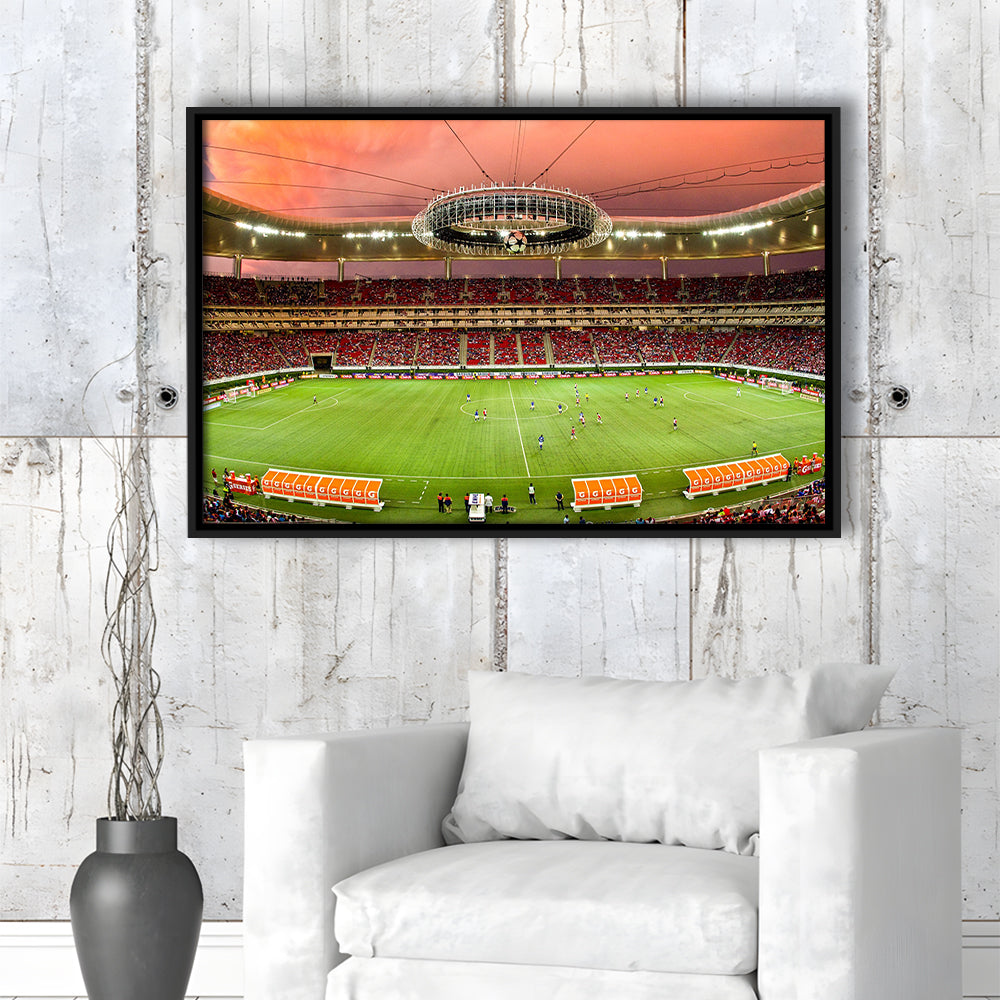 Omnilife Stadium, Stadium Canvas, Sport Art, Framed Canvas Print Wall Art, Floating Frame
