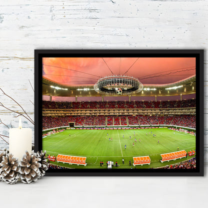 Omnilife Stadium, Stadium Canvas, Sport Art, Framed Canvas Print Wall Art, Floating Frame