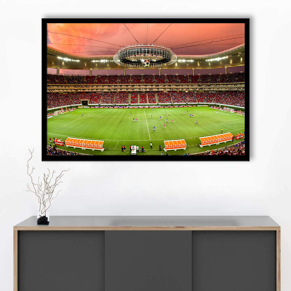 Omnilife Stadium, Stadium Canvas, Sport Art, Gift for him, Framed Art Print Wall Decor, Picture Framed