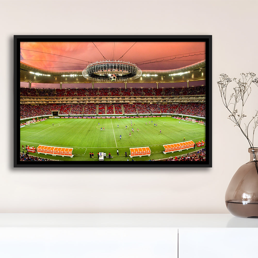 Omnilife Stadium, Stadium Canvas, Sport Art, Framed Canvas Print Wall Art, Floating Frame