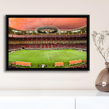 Omnilife Stadium, Stadium Canvas, Sport Art, Framed Canvas Print Wall Art, Floating Frame