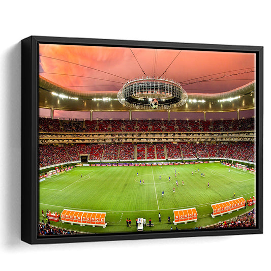 Omnilife Stadium, Stadium Canvas, Sport Art, Framed Canvas Print Wall Art, Floating Frame
