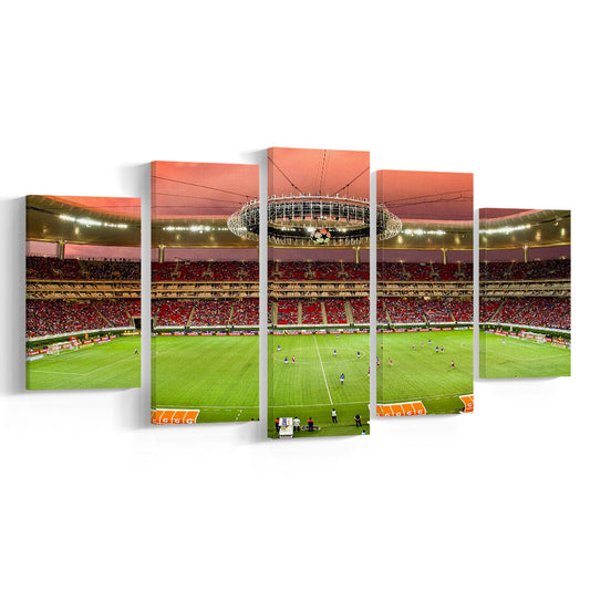 Omnilife Stadium, Stadium Canvas, Sport Art, Gift for him, 5 Panel, Large Canvas, Canvas Print Wall Art