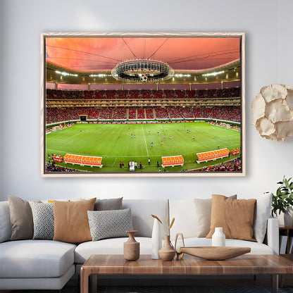 Omnilife Stadium, Stadium Canvas, Sport Art, Framed Canvas Print Wall Art, Floating Frame
