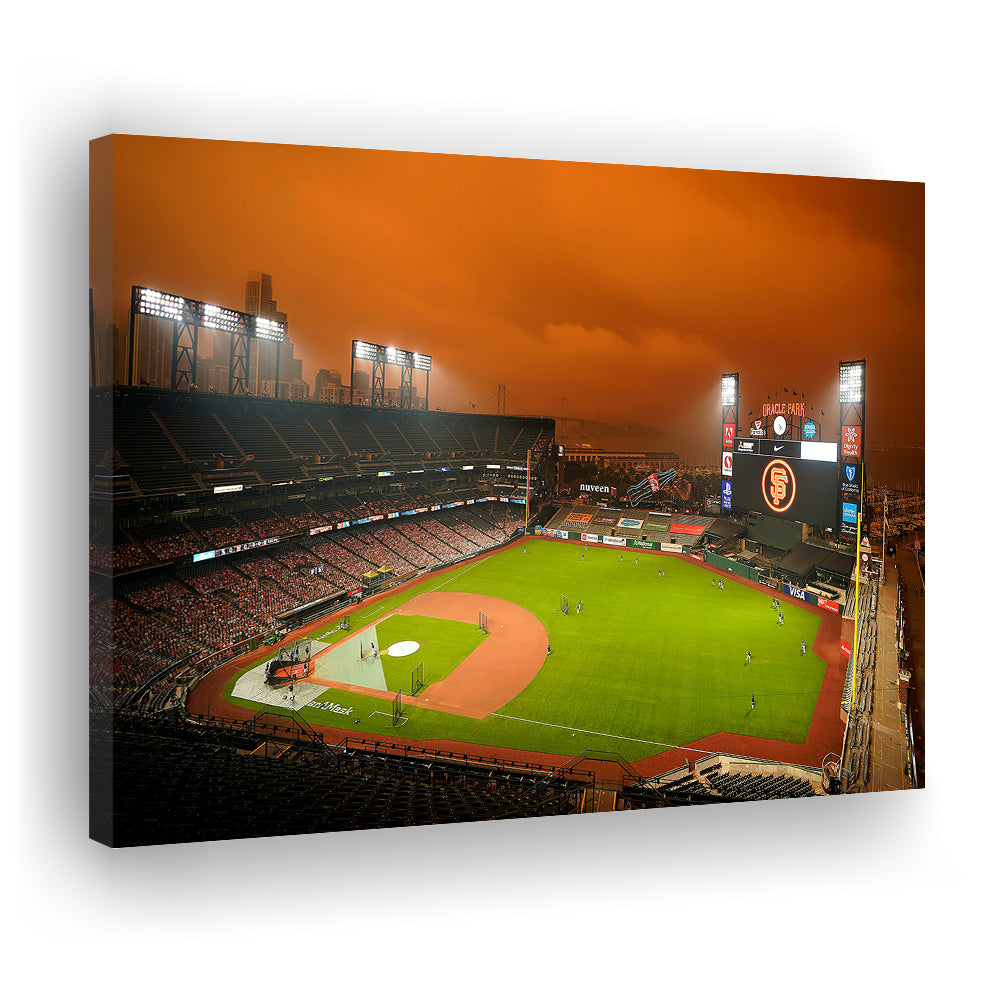 Oracle Park California, Stadium Canvas, Sport Art, Gift for him, Man Cave Decor, Art Print, Canvas Print Wall Art