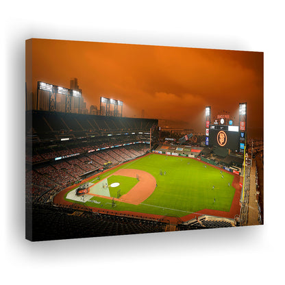 Oracle Park California, Stadium Canvas, Sport Art, Gift for him, Man Cave Decor, Art Print, Canvas Print Wall Art