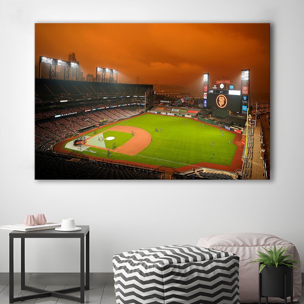 Oracle Park California, Stadium Canvas, Sport Art, Gift for him, Man Cave Decor, Art Print, Canvas Print Wall Art