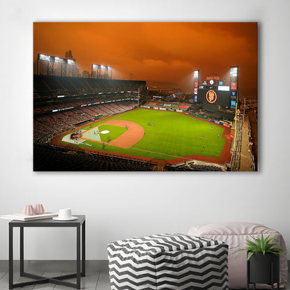 Oracle Park California, Stadium Canvas, Sport Art, Gift for him, Man Cave Decor, Art Print, Canvas Print Wall Art