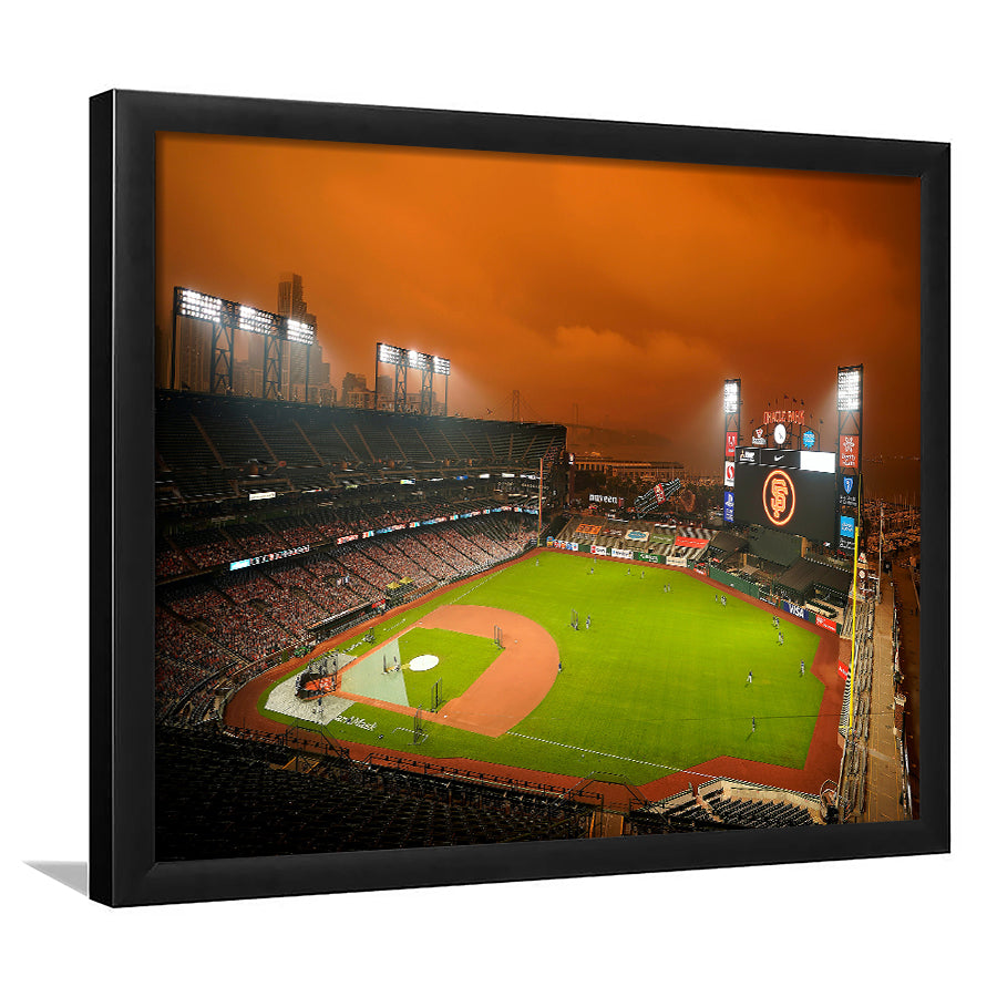 Oracle Park California, Stadium Canvas, Sport Art, Gift for him, Framed Art Print Wall Decor, Picture Framed